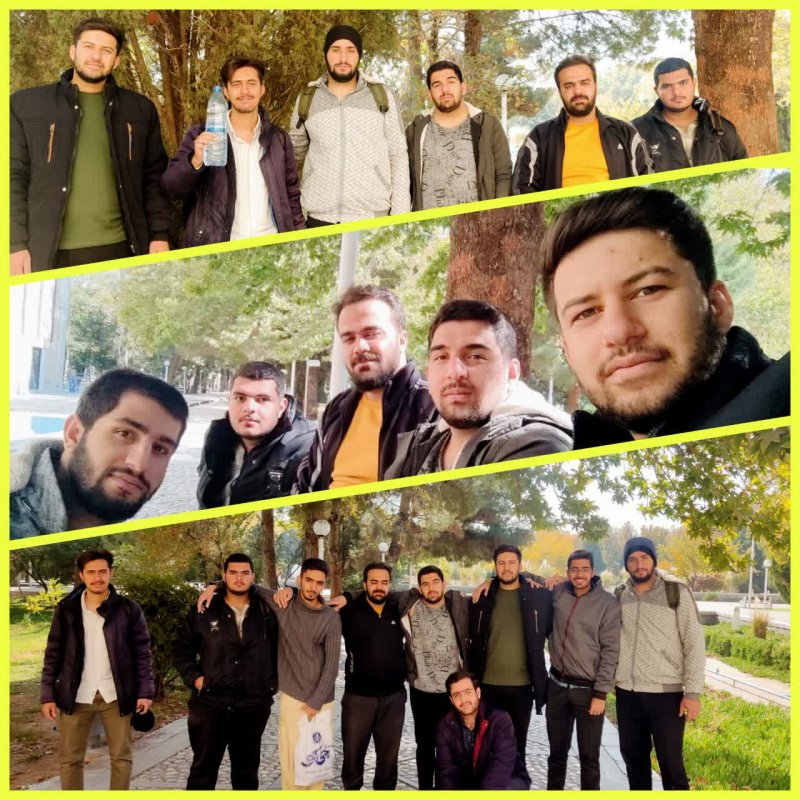 حضور دسته جمعی طلاب مدرسه در استخر باغ غدیر