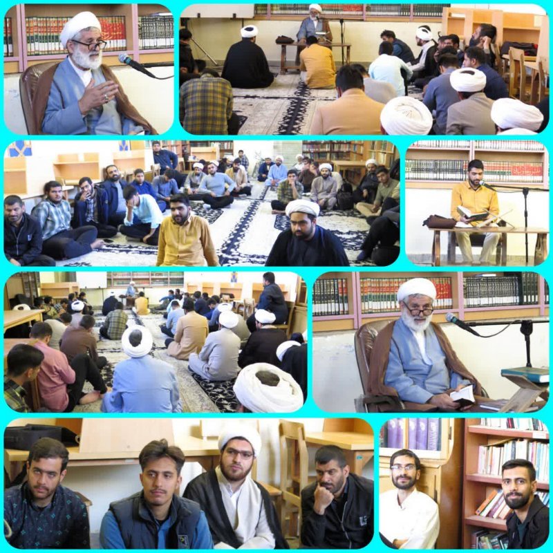 جلسه بصیرتی و اخلاقی استاد کشکولی با طلاب و روحانیون حوزه علمیهٔ اباصالح‌المهدی(عج)