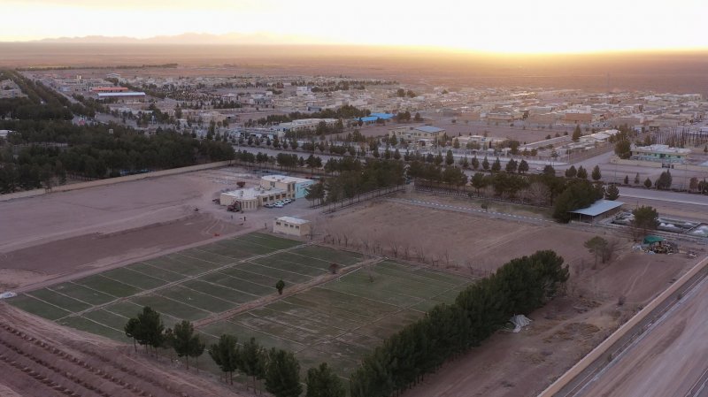 اراضی مدرسه پیشرفت از نمای بالا